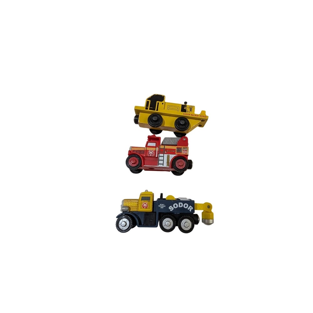 Thomas Wooden Railway Butch Flynn Sodor Railway Repair Vehicle Lot of 3 Y4503